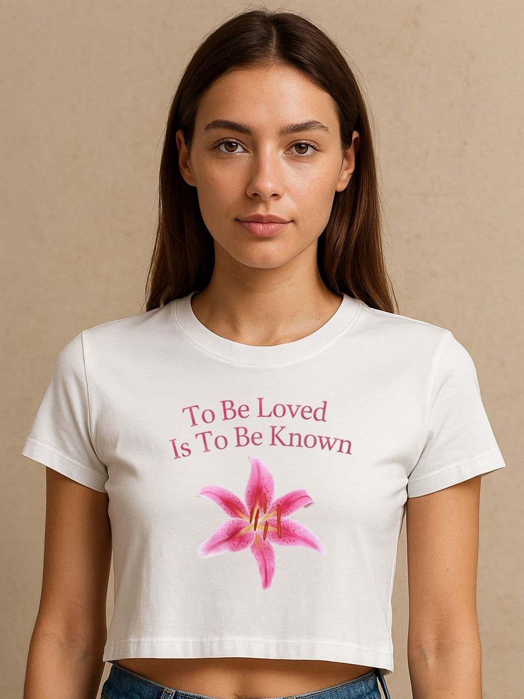 Art By Ritik Women To Be Loved Crop Tee Printed Cotton Crop Top