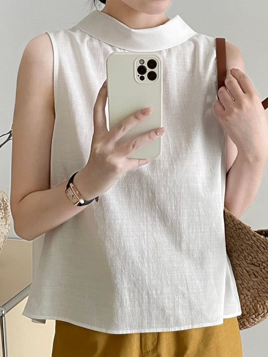 Miss Mosa By Akanksha  White Norris Summer Top