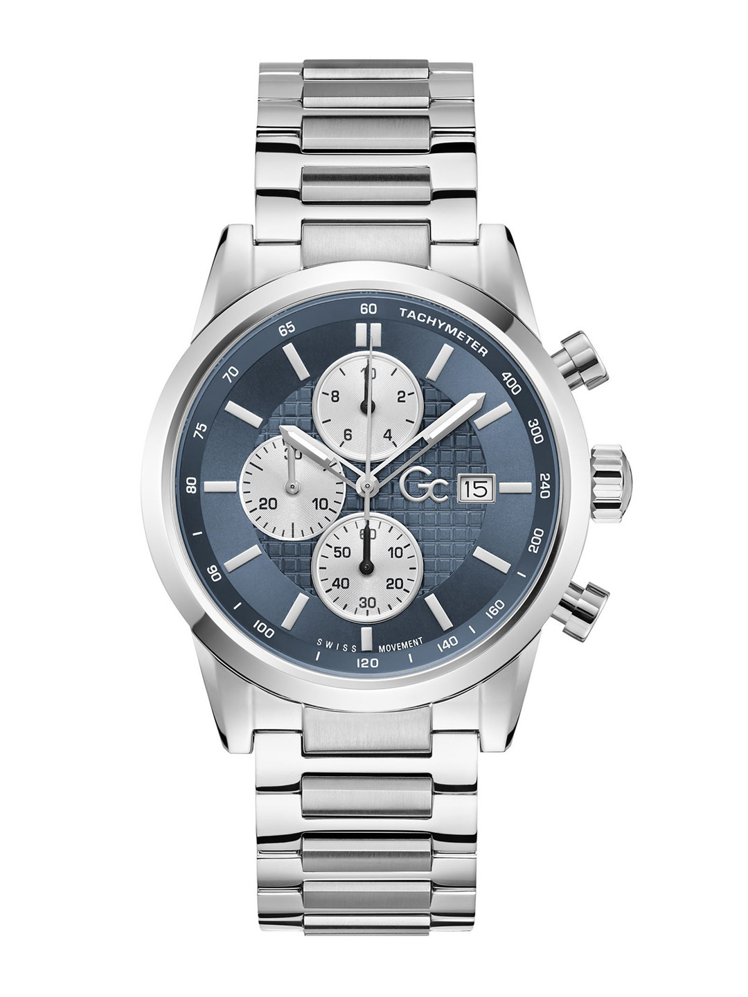 GC Men Dial & Stainless Steel Bracelet Style Straps Analogue Watch Z61005G7