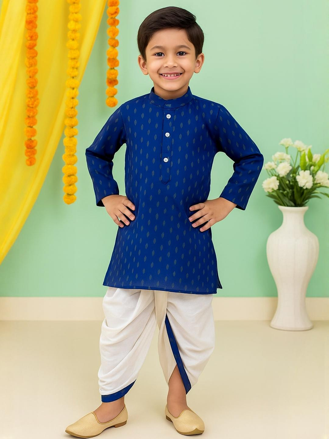 Covetus Kids-Boys Cotton Blend Kurta Sets