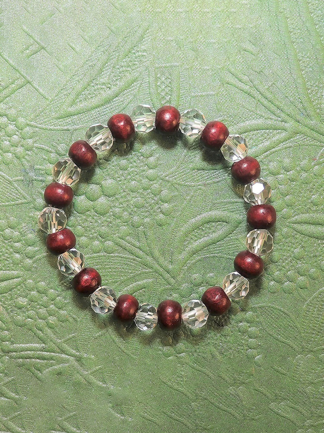 ShivTantra Unisex Artificial Beaded Wooden Elasticated Bracelet