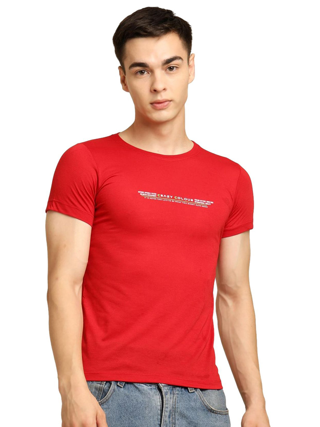 URBAN KANYA Men Typography Printed Round Neck Pure Cotton T-shirt