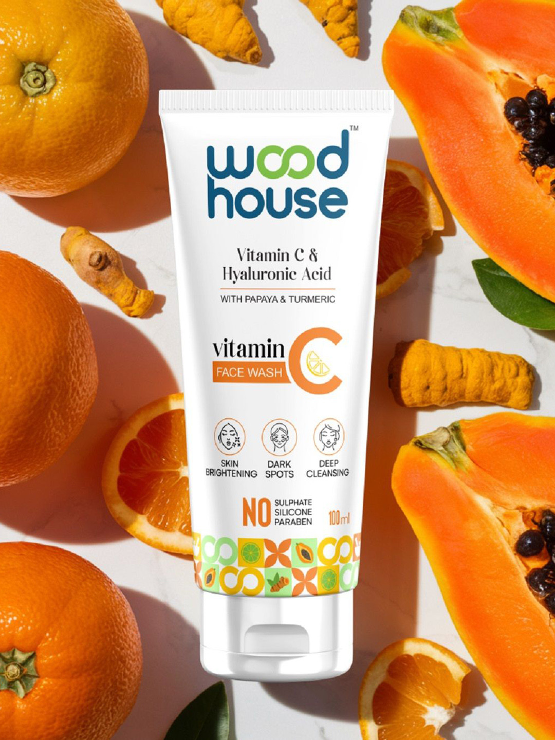 Wood House Vitamin C Face Wash With Papaya - 80 ml