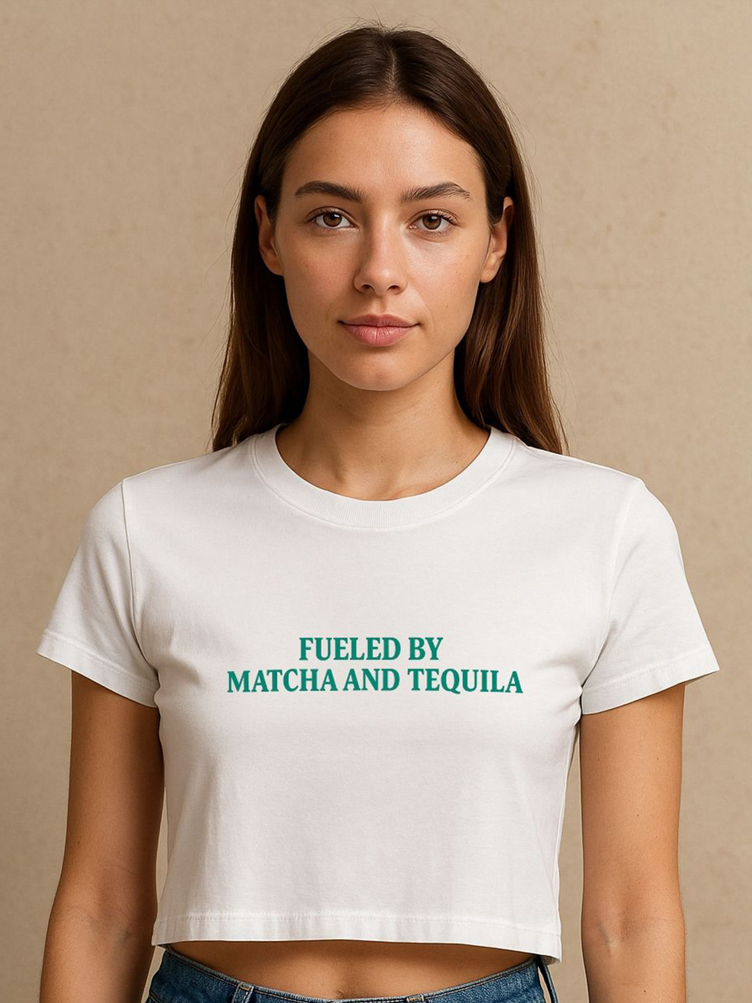 Art By Ritik Matcha and Tequila Crop Tee