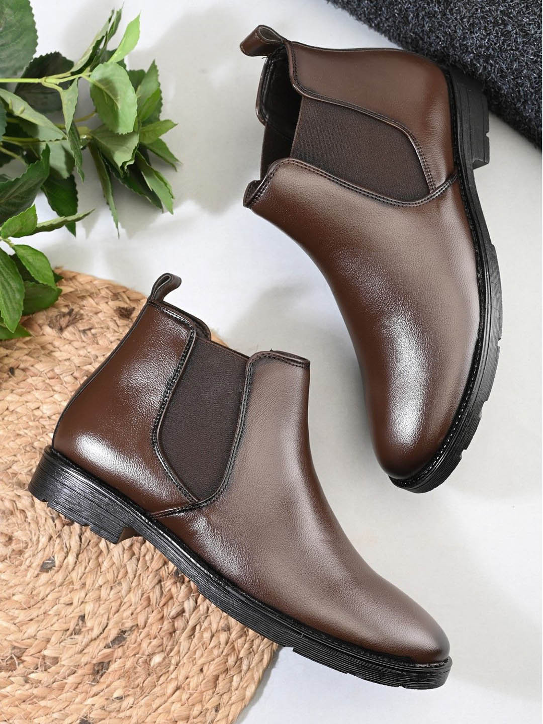 The Roadster Lifestyle Co Men Causal Slip-On Chelsea Boots