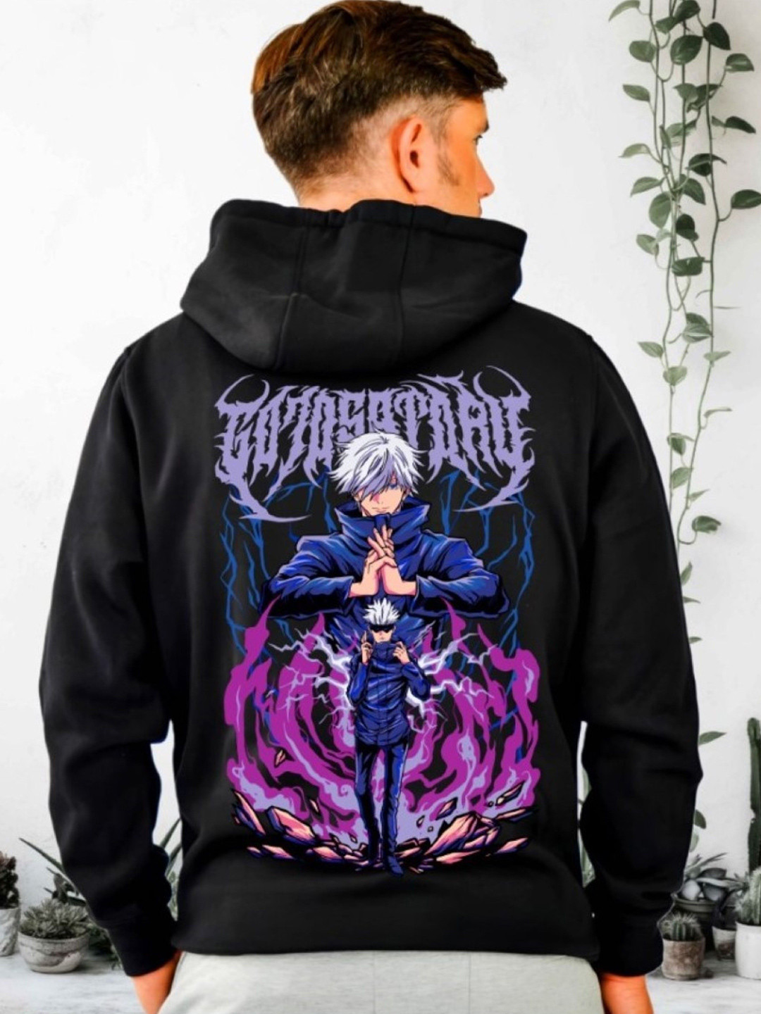 zentik Men Printed Hooded Sweatshirt