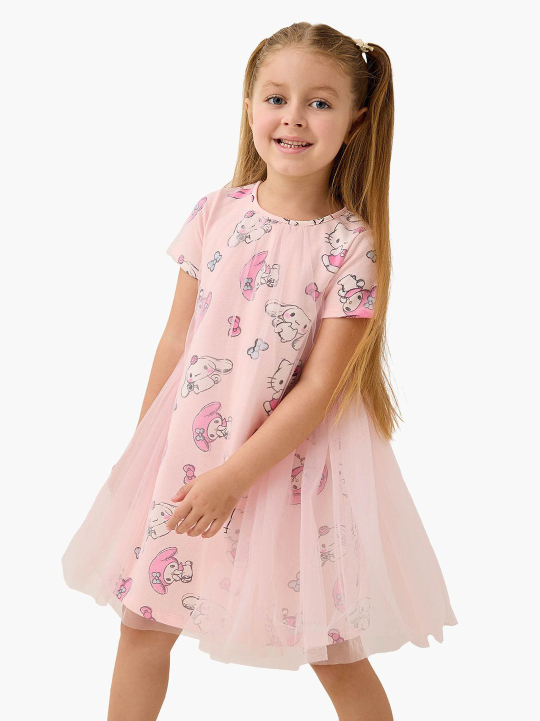 Juniors by Babyshop Girls Hello Kitty Printed Cotton A-Line Dress