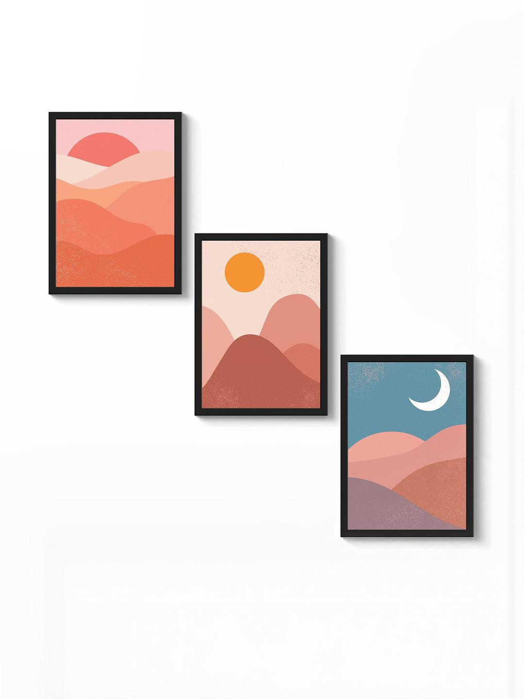 TAGVE Set of 3 Minimalist Framed Wall Art