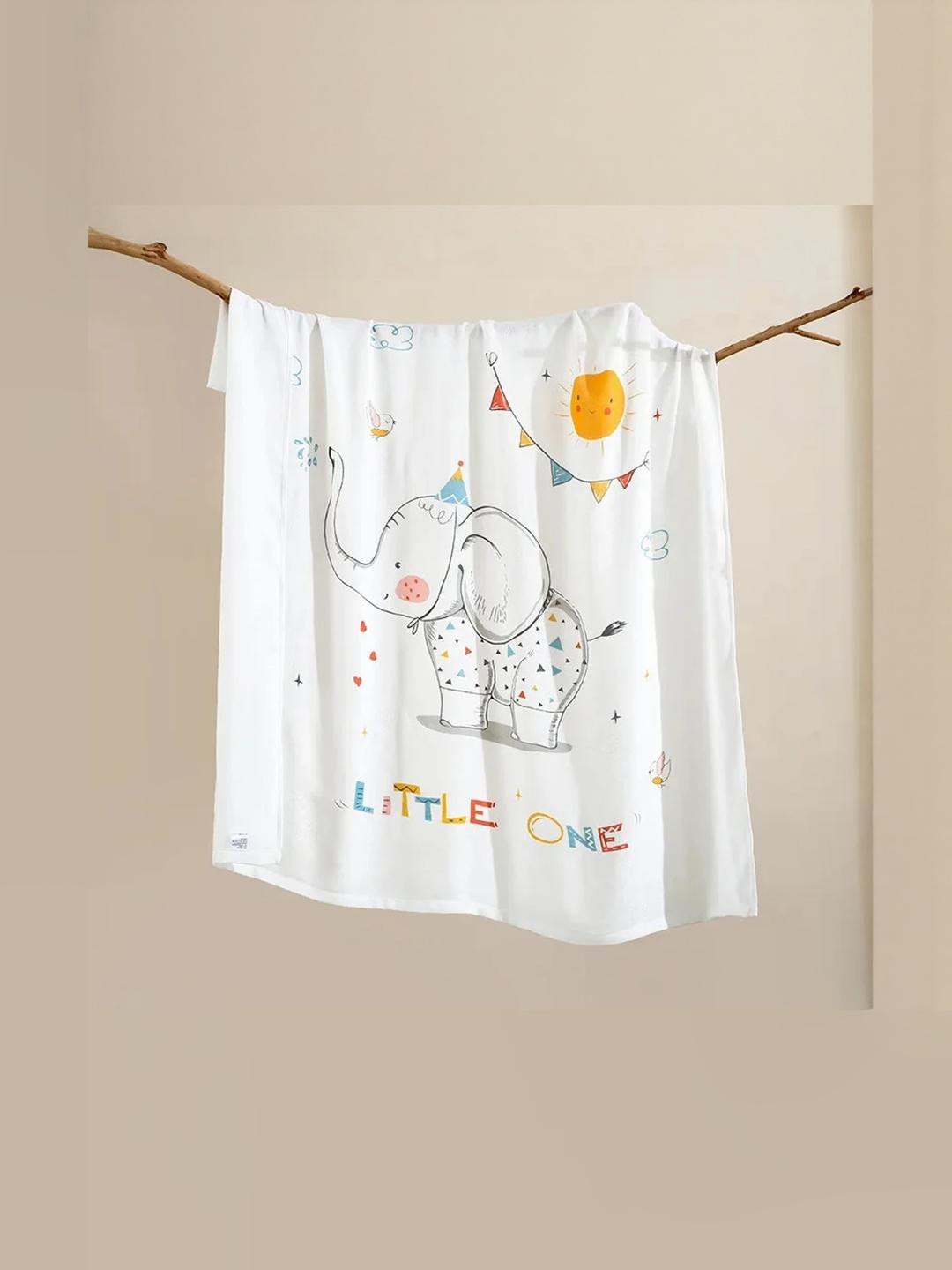 Baby Station White 350 GSM Single Bed Blankets Quilts and Dohars