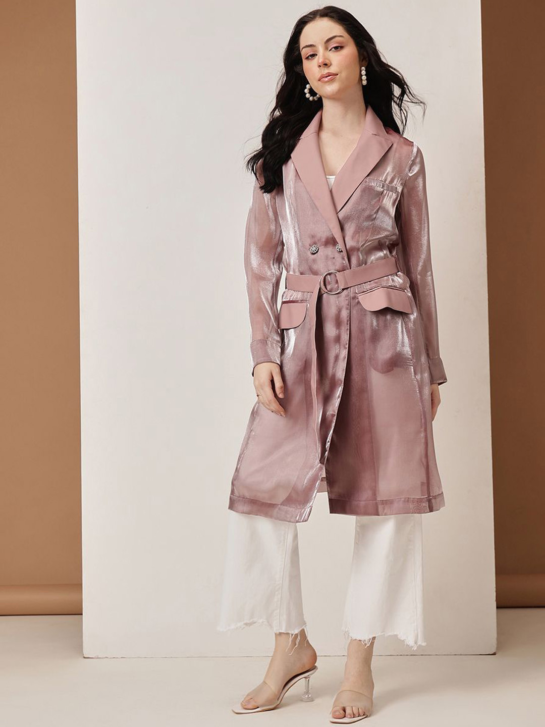 HOUSE OF S Double-Breasted Trench Coat