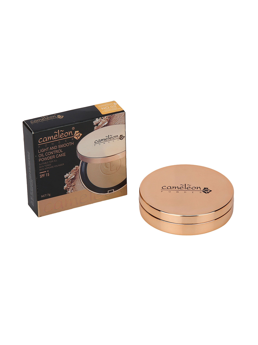 Cameleon Light & Smooth SPF15 Oil Control Powder Cake Compact  - Shade 02