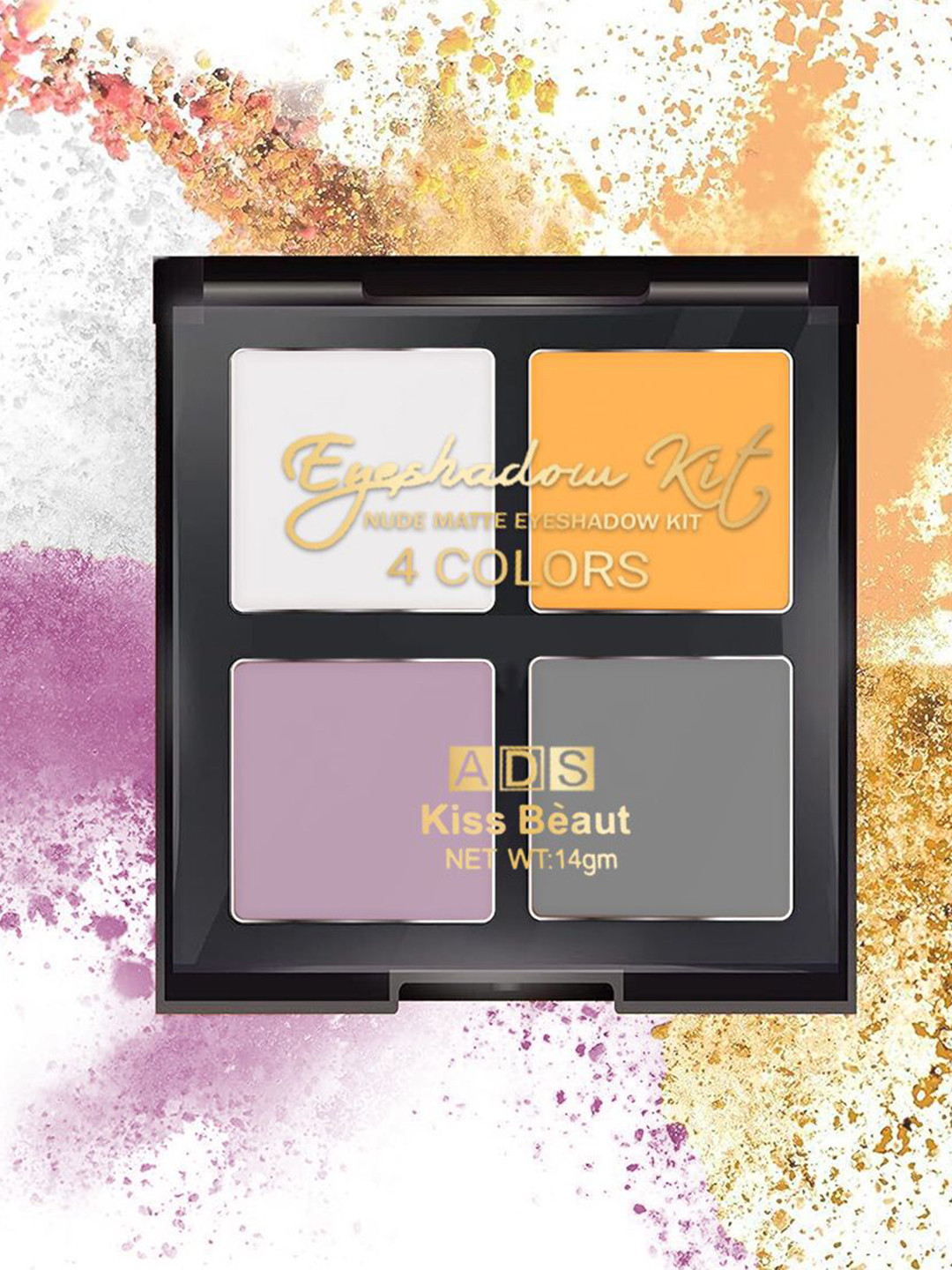 A.D.S 4 Color Nude Long Lasting Matte Eyeshadow Palette With Vitamin E - 14 g -01