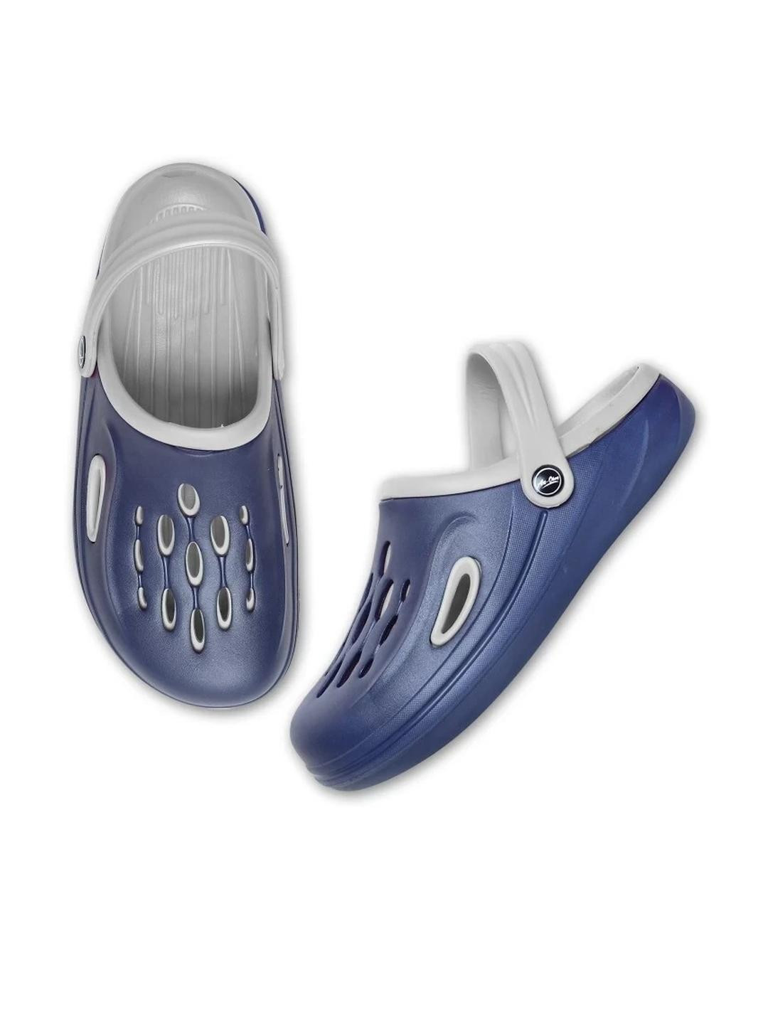Crawl & Sprint Men Blue Rubber Clogs