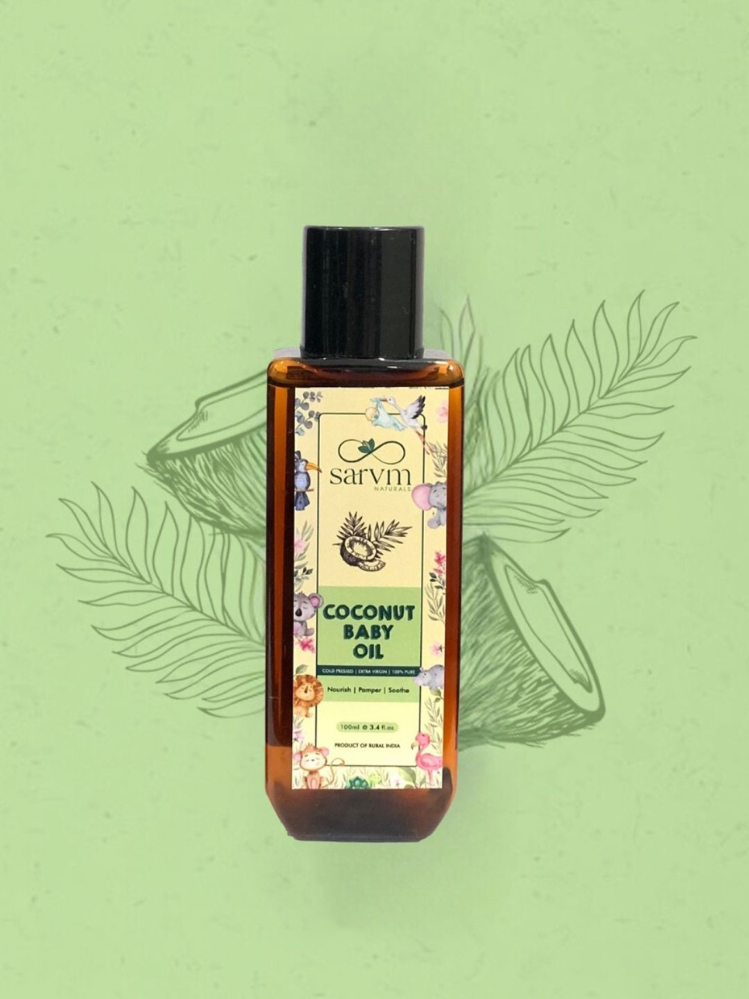 Sarvm Naturals Coconut Baby Oil - 100 ml