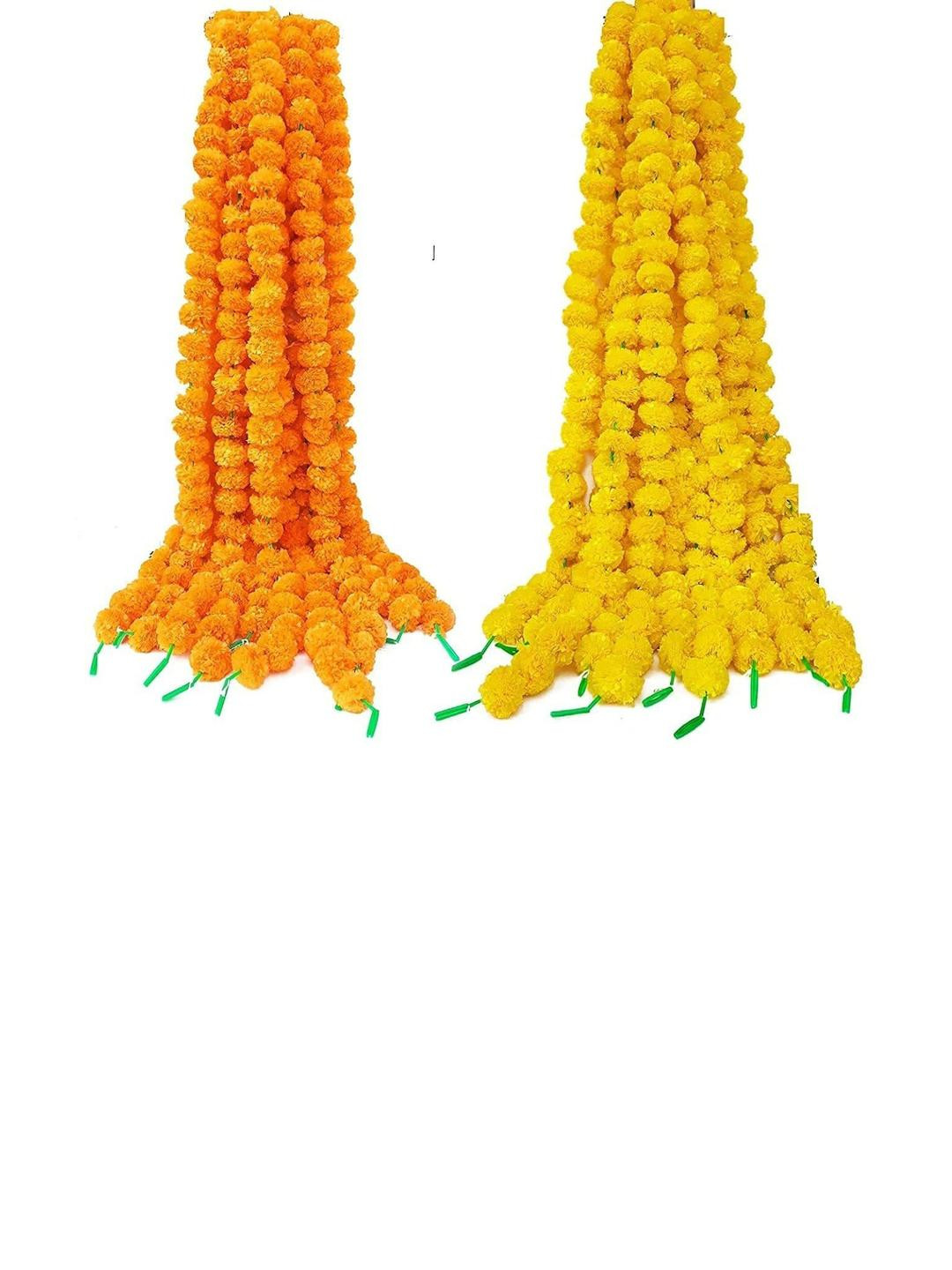 Tiny Shiny Artificial Home Decor Marigold Flower pack of 10