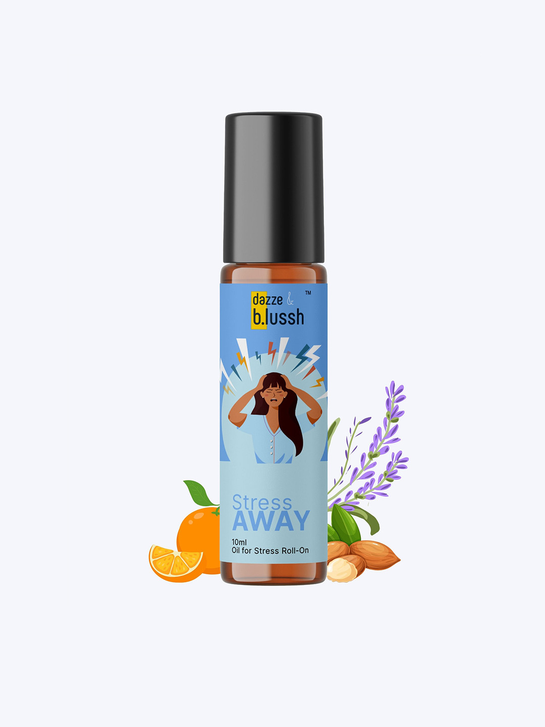 Dazze and blussh Stress Away Roll On With Almond Oil - 10 ml