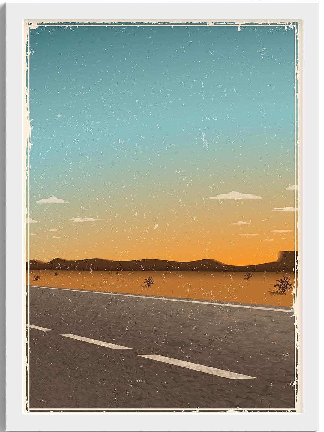 TAGVE Vintage Desert Themed Framed Wall Art