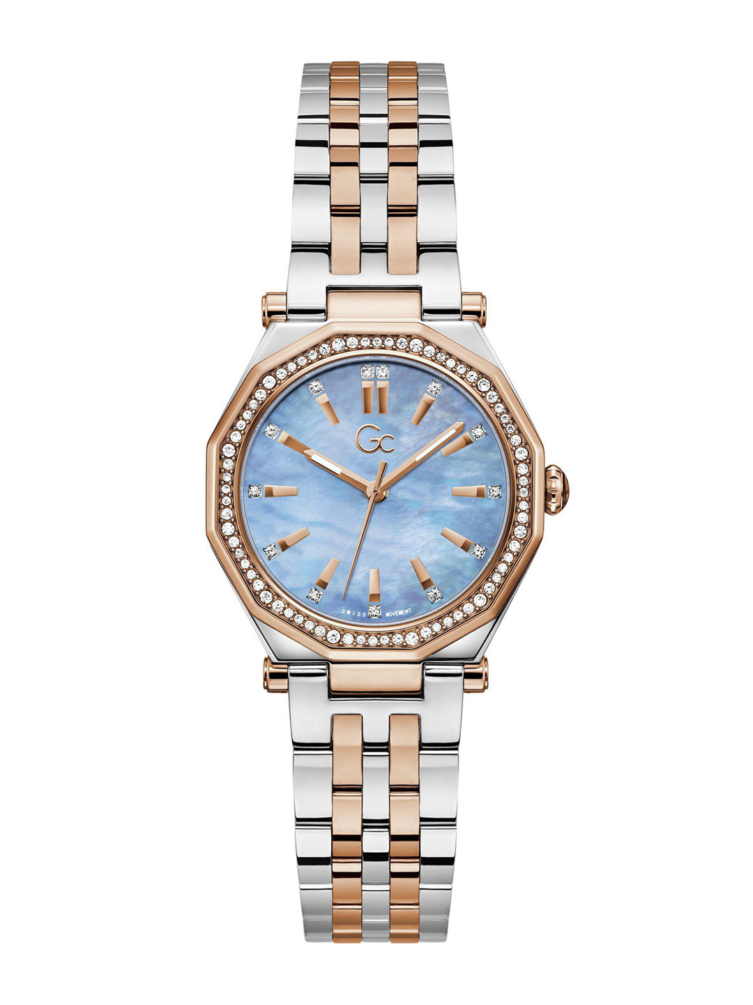 GC Gleam Women Embellished Dial & Stainless Steel Straps Analogue Watch Z55002L7