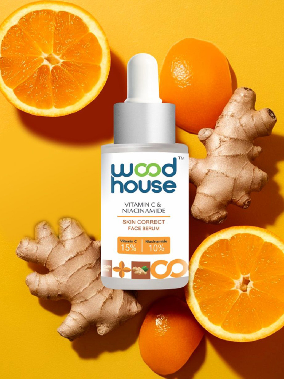 Wood House Vitamin C Niacinamide Serum With Collagen Peptide & Hyaluronic Acid - 30 ml