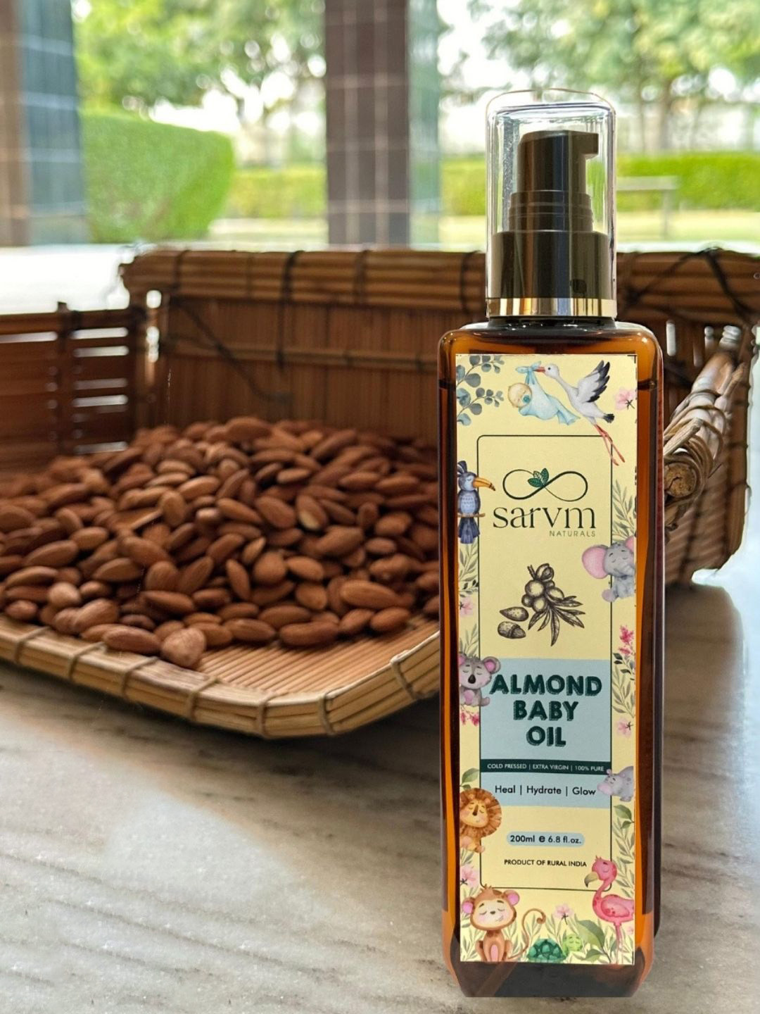 Sarvm Naturals Almond Baby Oil - 200 ml