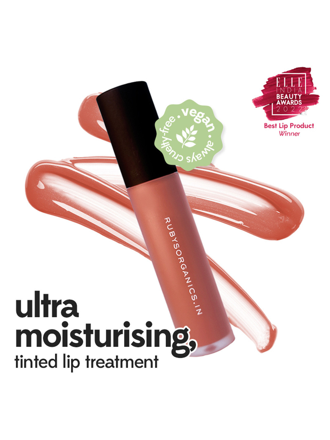 Ruby's Organics Hydrating & Nourishing Lip Oil Gloss with Almond Oil 6.5ml - Toffee