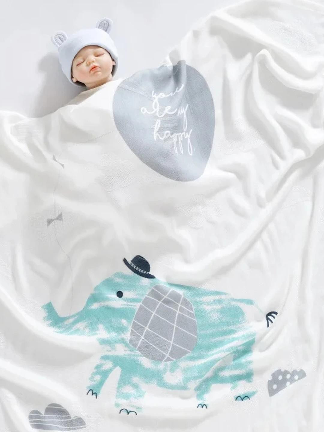 Baby Station White 350 GSM Single Bed Blankets