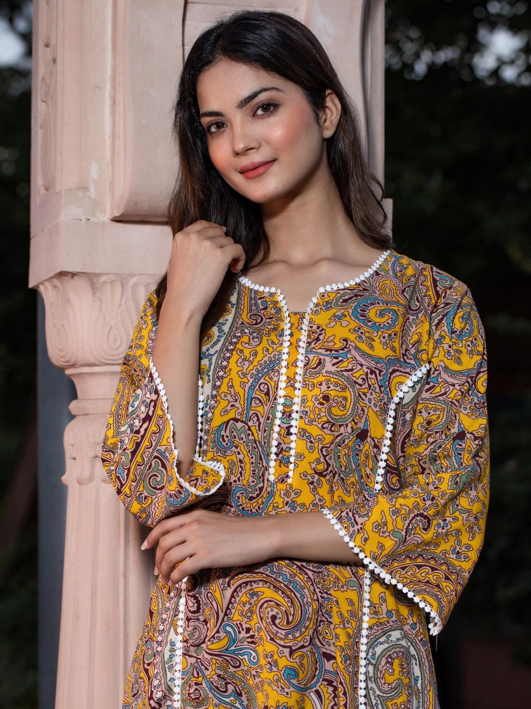 Tabeedah Women Ethnic Motifs Printed Daily A-Line Kurta