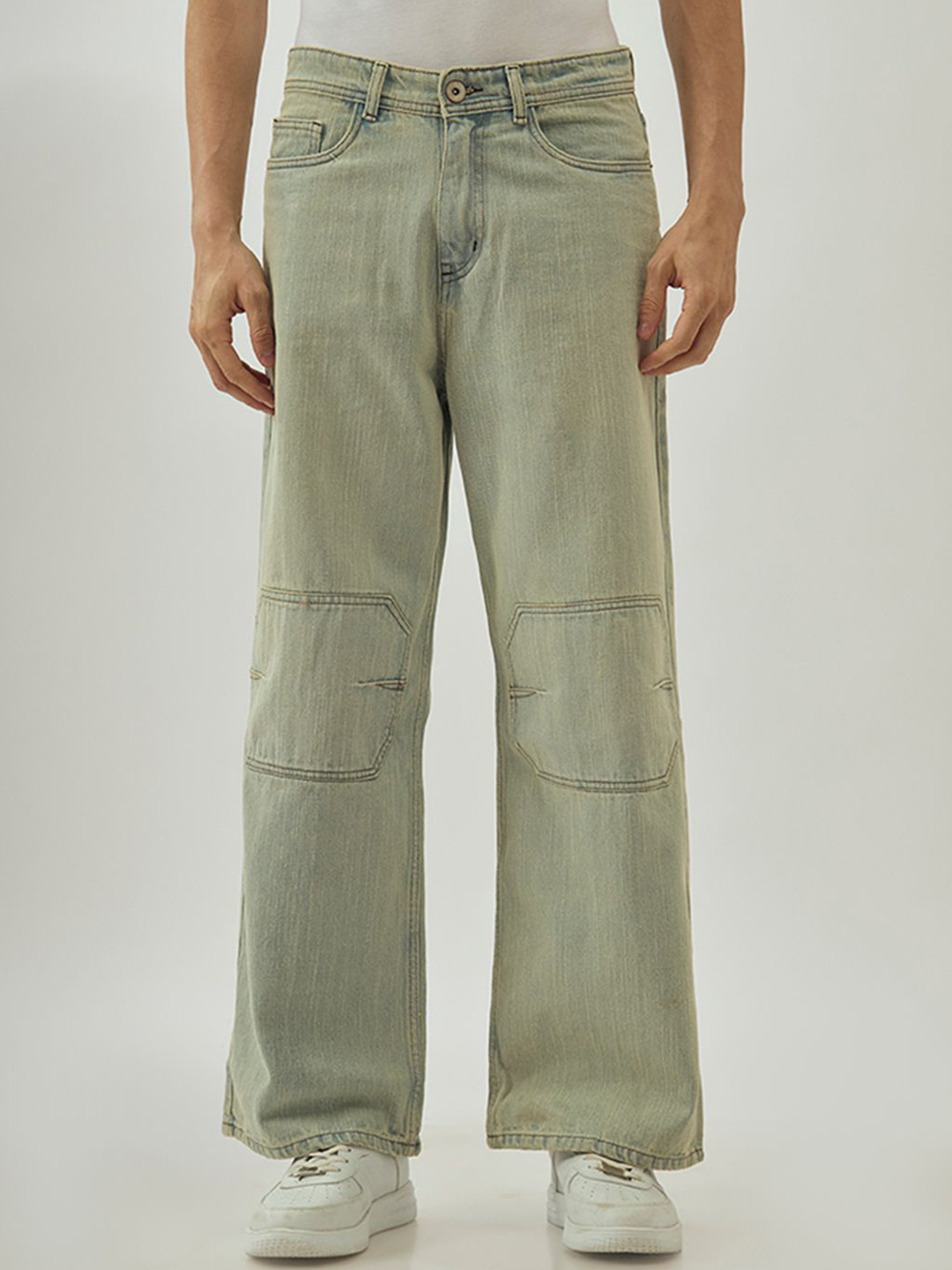 Espanshe Coastal Men Mid-Rise Baggy Fit Jean Light Fade Jeans