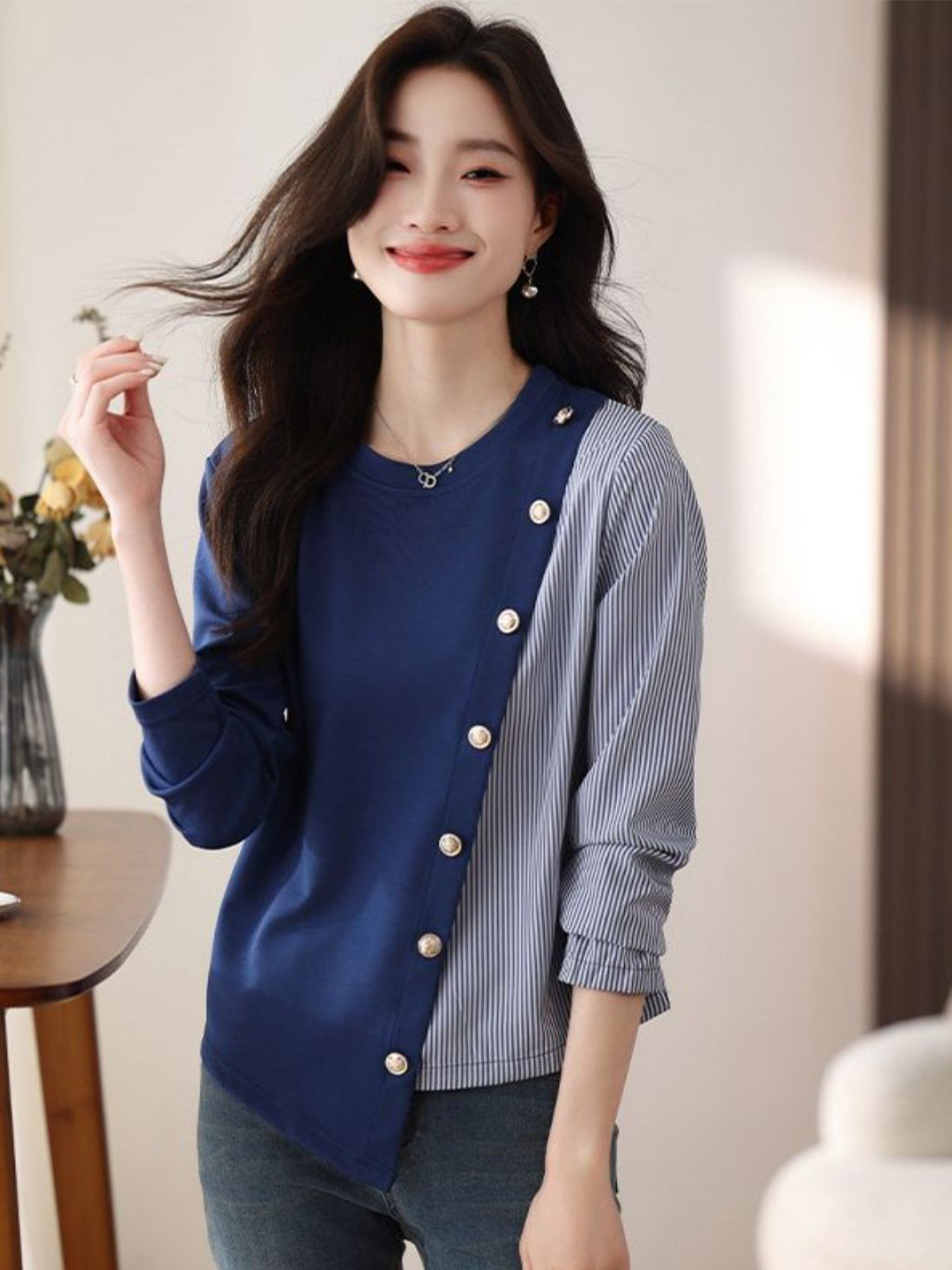 StyleCast Women Asymmetrical Hem Detail Cardigan