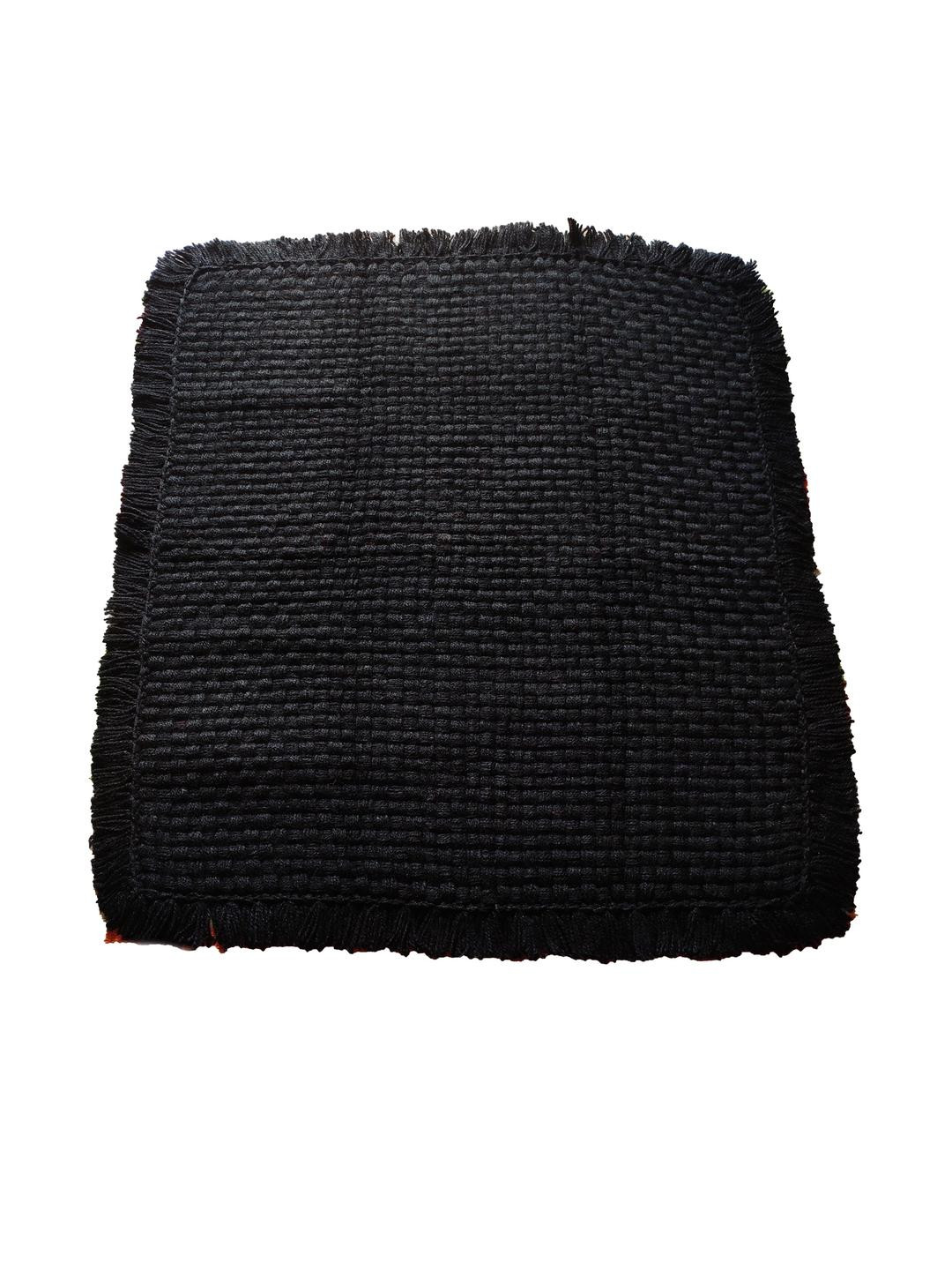 Jaipur Woollen Handicraft Soft Woollen Handmade Pooja Aasan/Prayer Mat Black