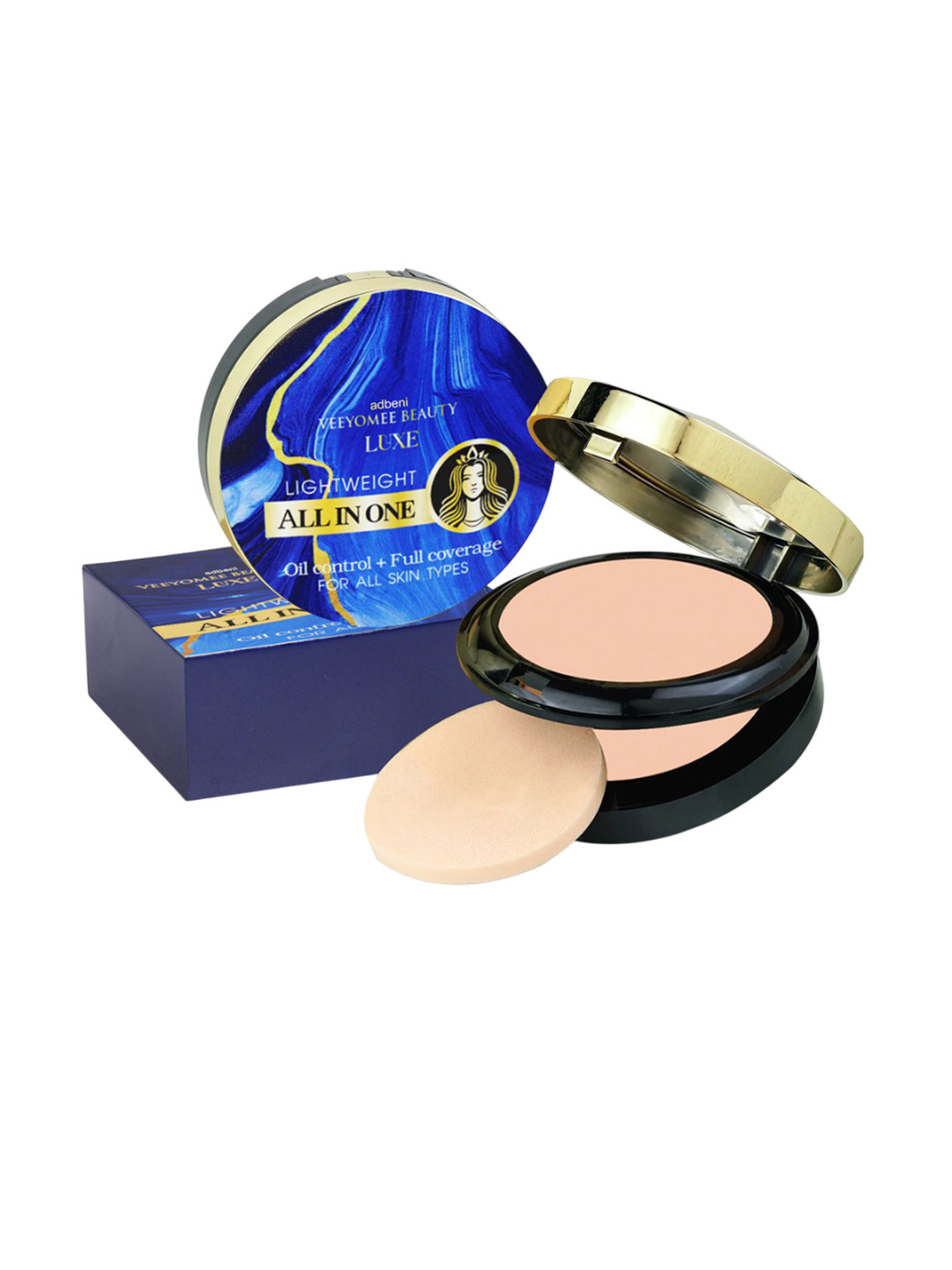 Adbeni Veeyomee Beauty Luxe All-In-One Light Wieght Matte Finish Compact Powder 20g- 01