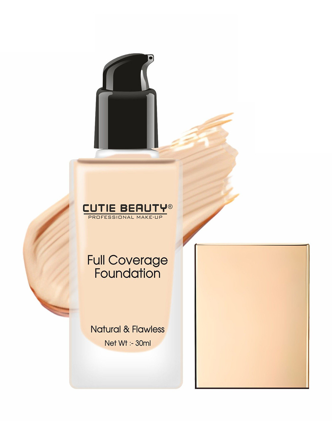 CUTIE BEAUTY Full Coverage Foundation - 30 ml - Shade 02