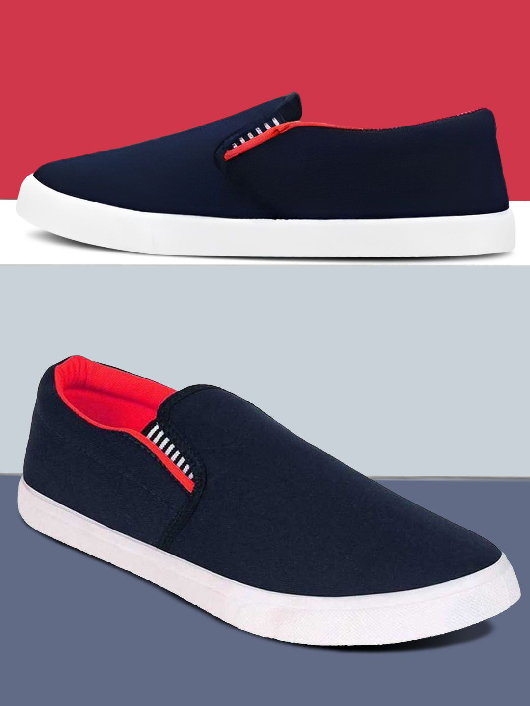 Aircum Men Pack of 2 Slip-On Round Toe Loafers