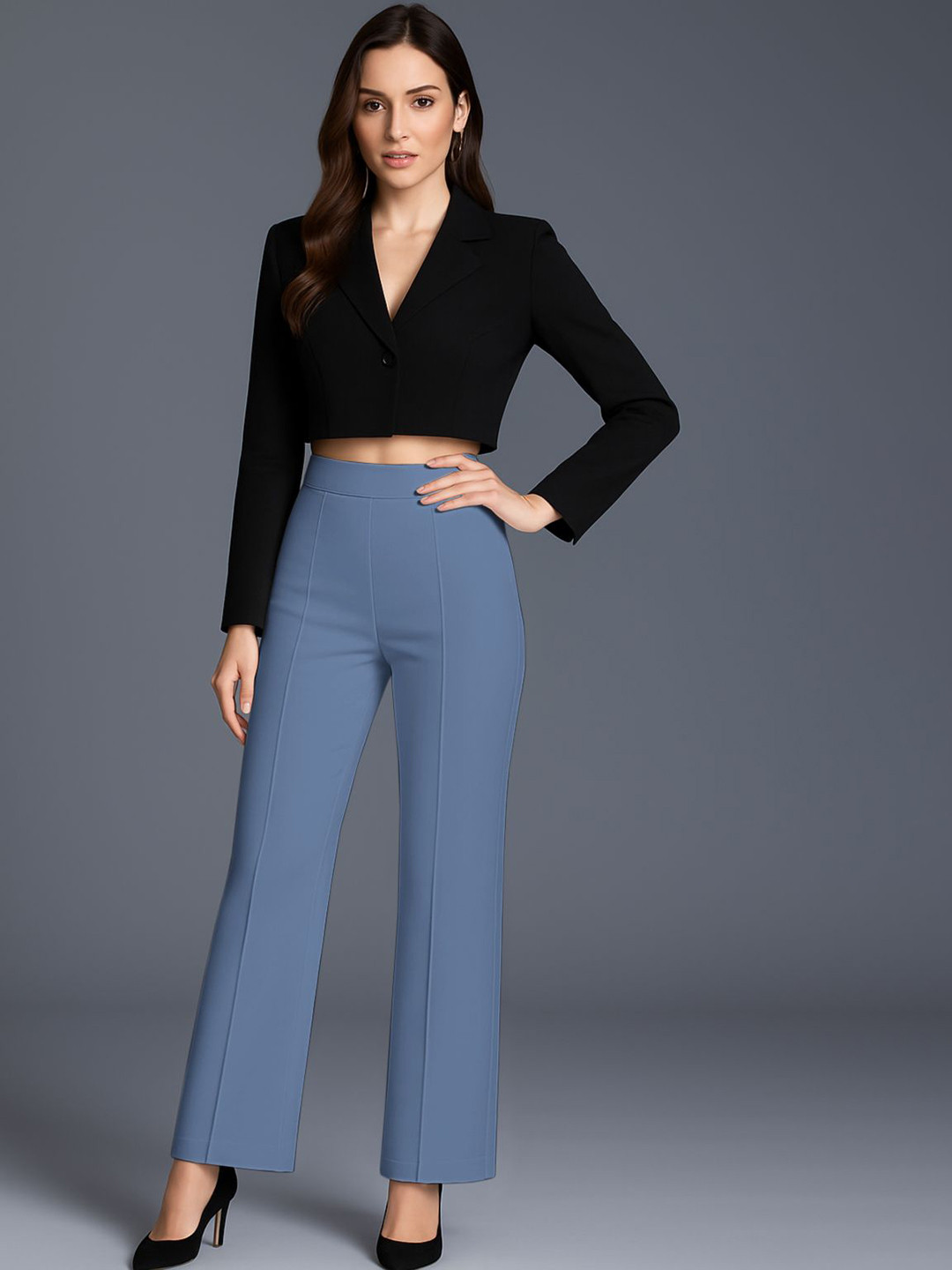 SWADESI STUFF Women Relaxed Easy Wash Straight Fit Trousers