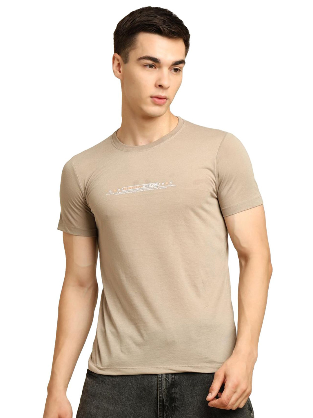 URBAN KANYA Men Typography Printed Round Neck Pure Cotton T-shirt