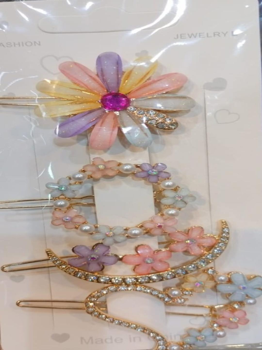 BBY2YNG Women Floral Bumpit Hair Pin