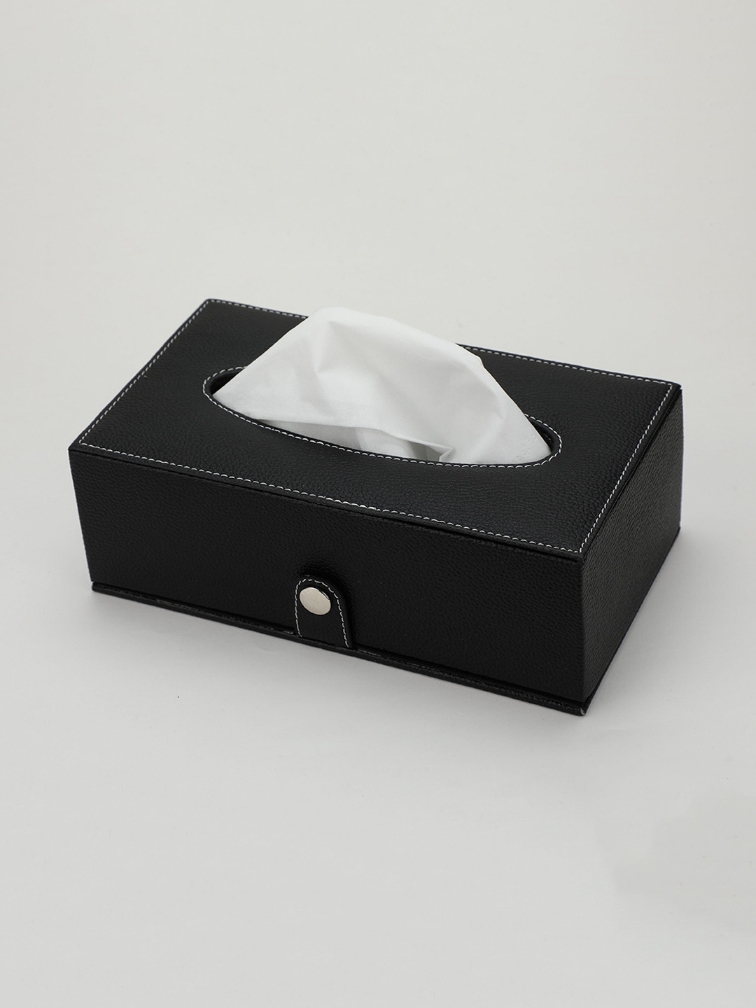 AZYEEA Leather Black Rectangular Tissue Holders