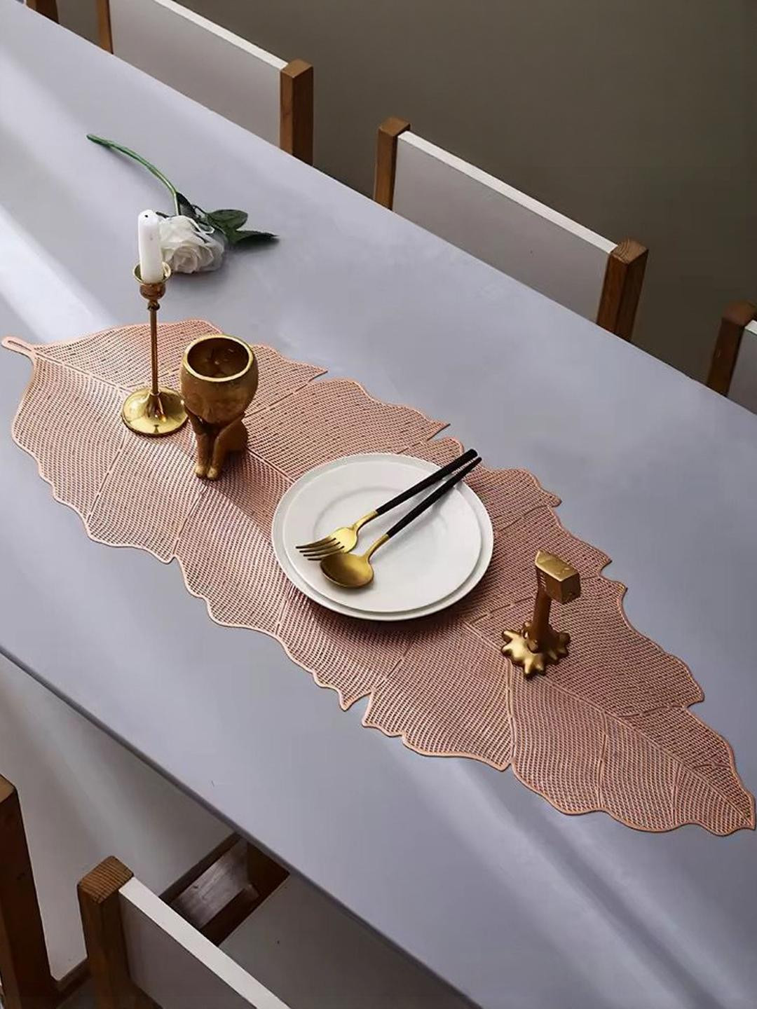 MONKDECOR Attractive Cutwork Table Runner