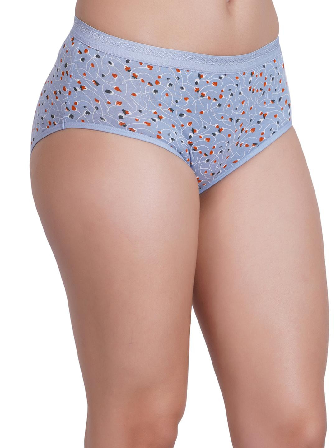 STYLE ACCORD Women Cotton Blue Printed Brief