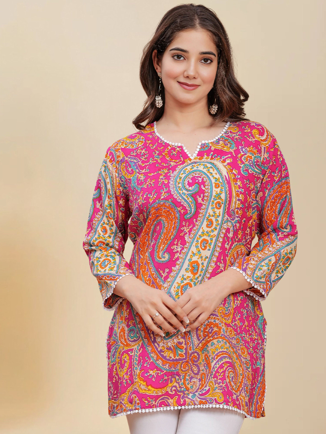 Royal Export Women Floral Printed Daily Cotton Straight Kurta