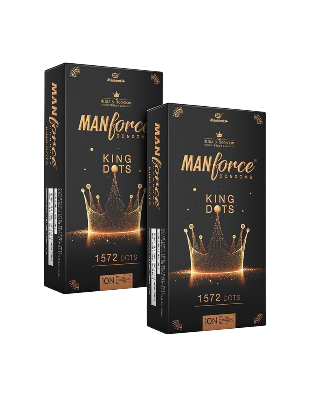 Manforce Set Of 2 King Dots Condoms- 10 Condoms Each