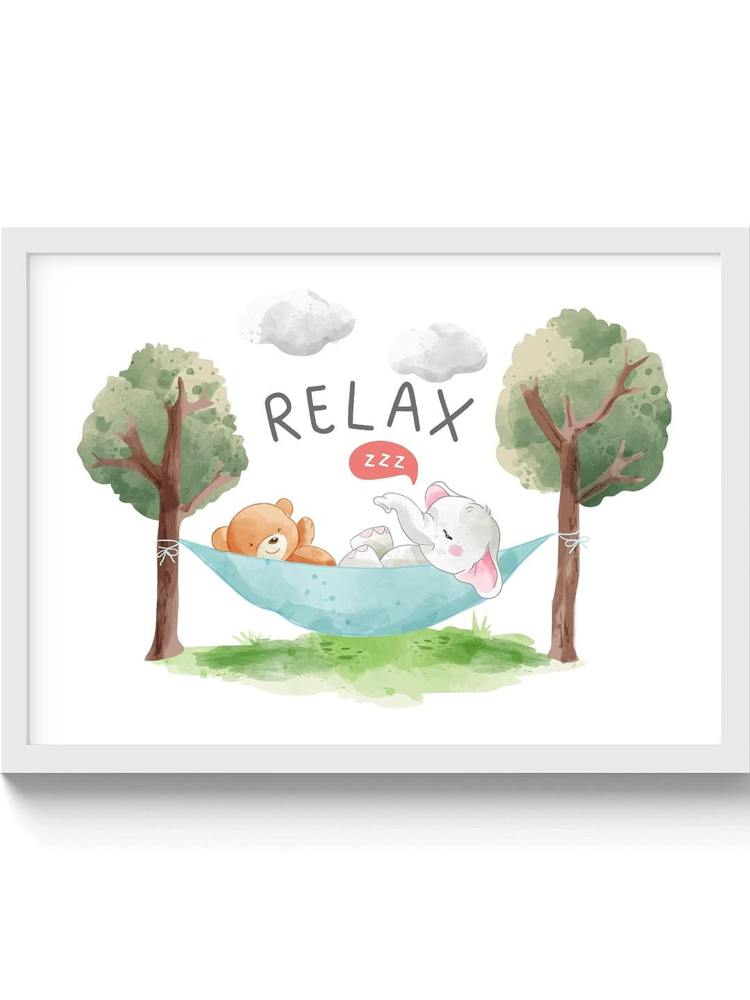 TAGVE Cute Cartoon Animals Nursery Wall Frame