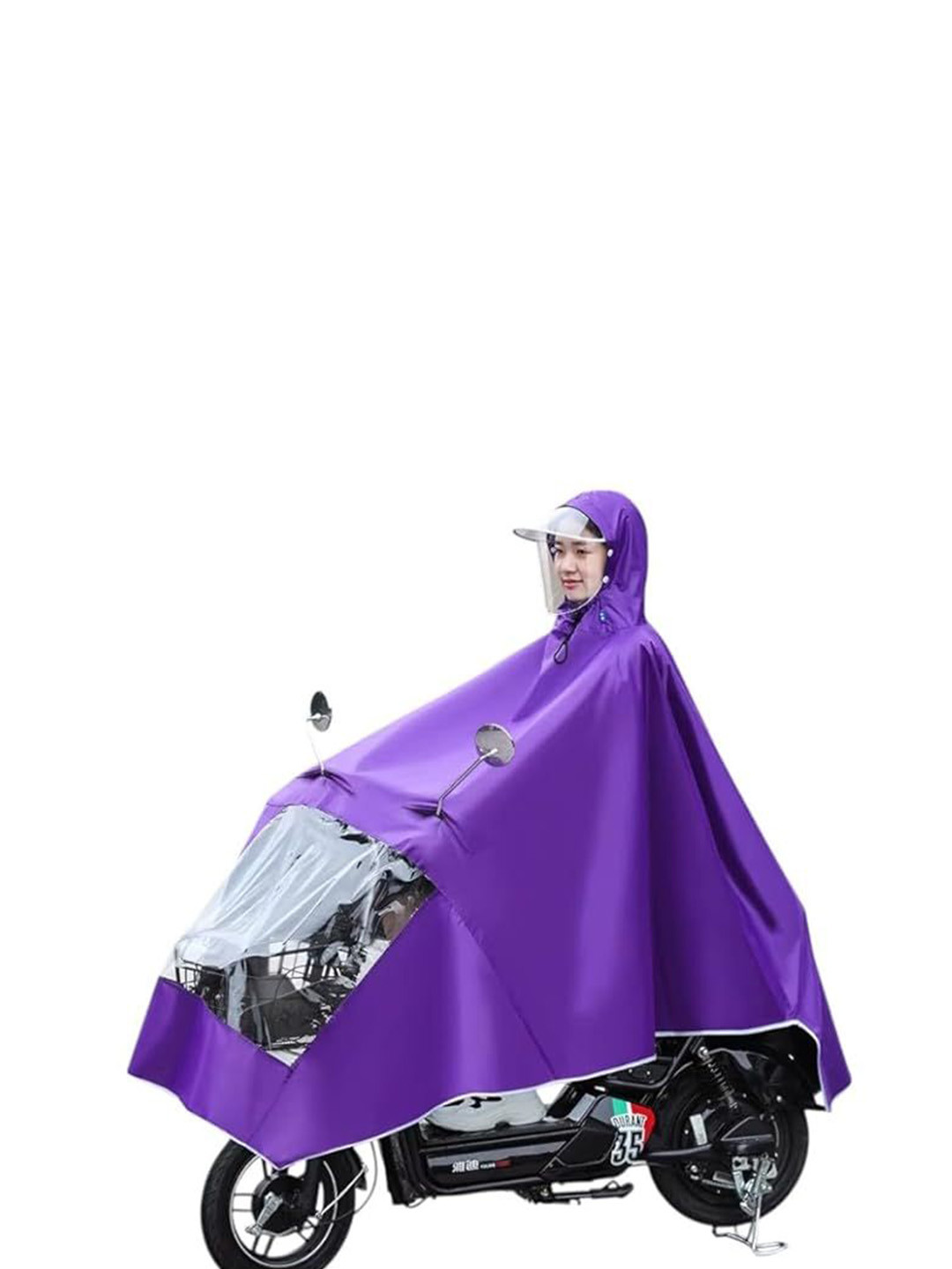 AUGEN Waterproof Bike Hooded Poncho Rain Jacket