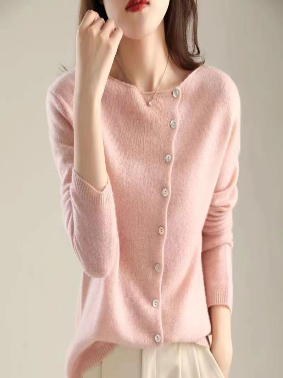 StyleCast Women Cotton Asymmetrical Button-Front Cardigan