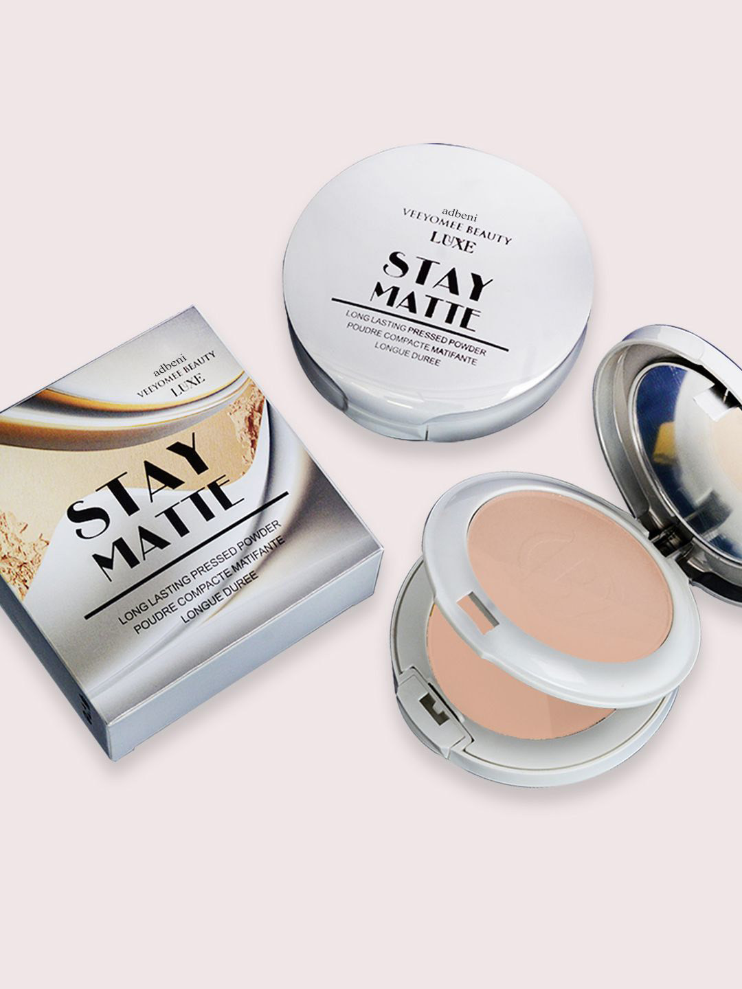 Adbeni Imported Stay Long Lasting Matte Compact Powder - 20 g - Ivory - 01