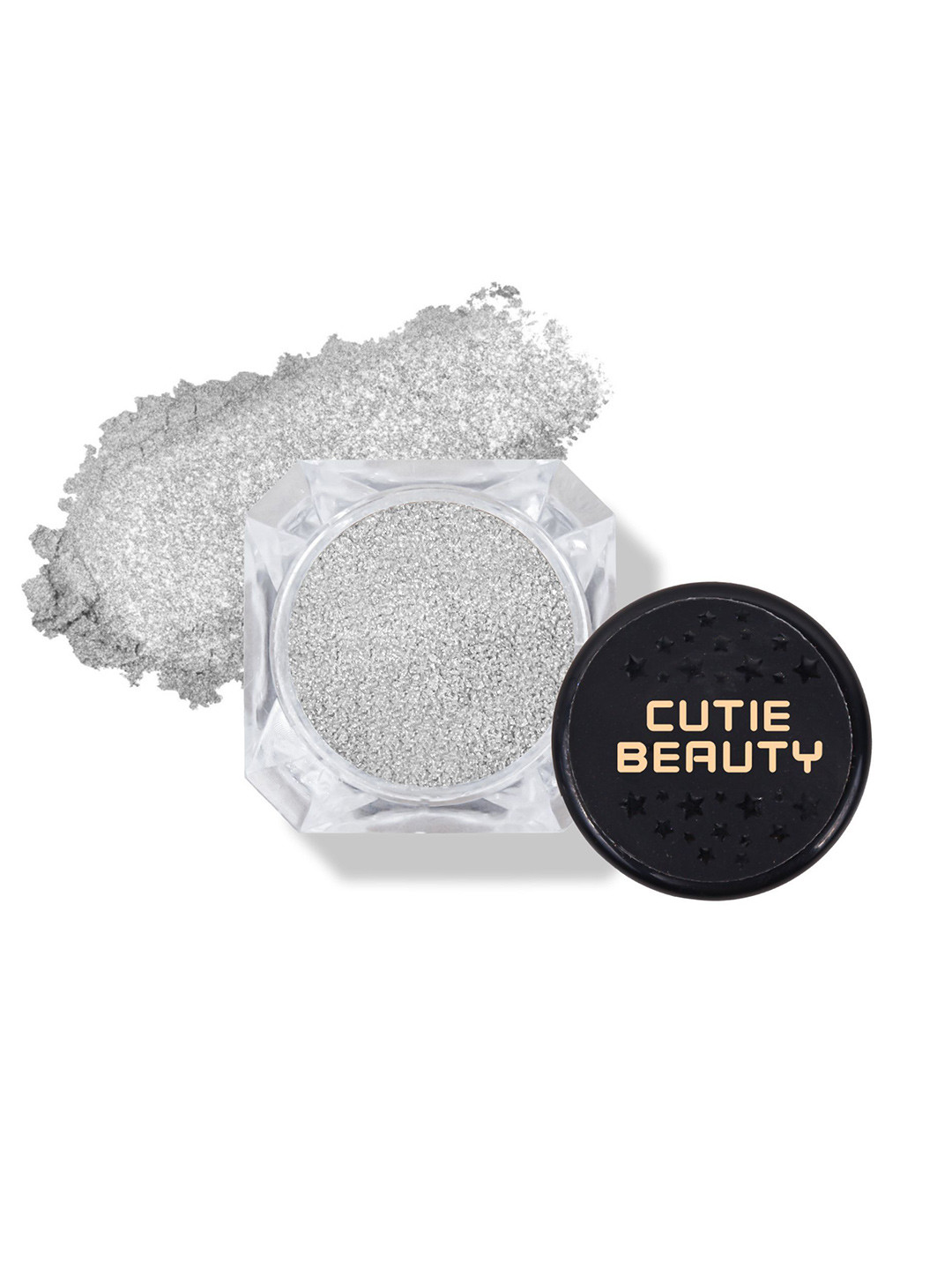 CUTIE BEAUTY Long Lasting Shimmer Glitter Eyeshadow - 50 g - Silver - 203