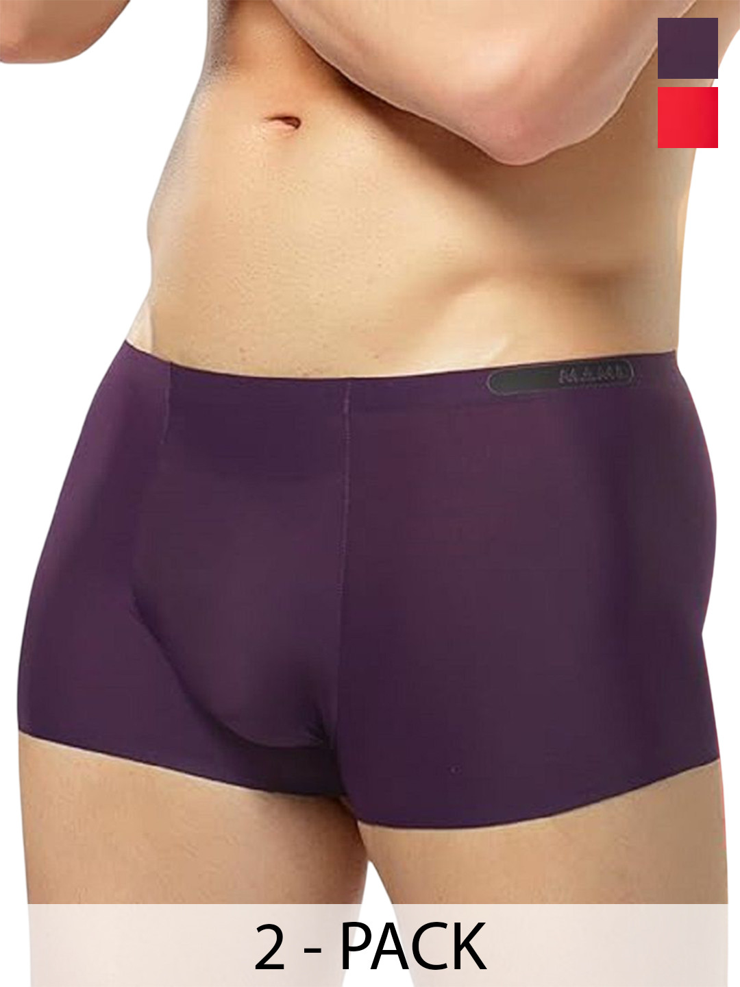 MAML Men Pack Of 2 Ultra-Soft Basic Briefs UC-102-Wine Red-PACK OF 2-M