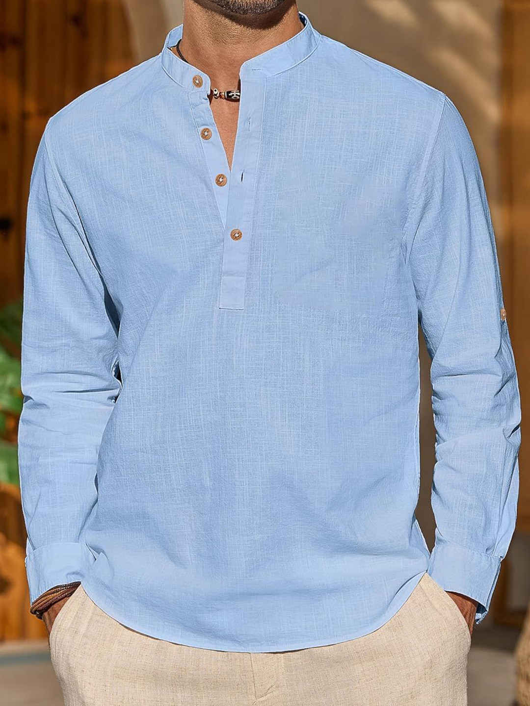 Yugnik Men Cotton Slim Fit Short Kurta