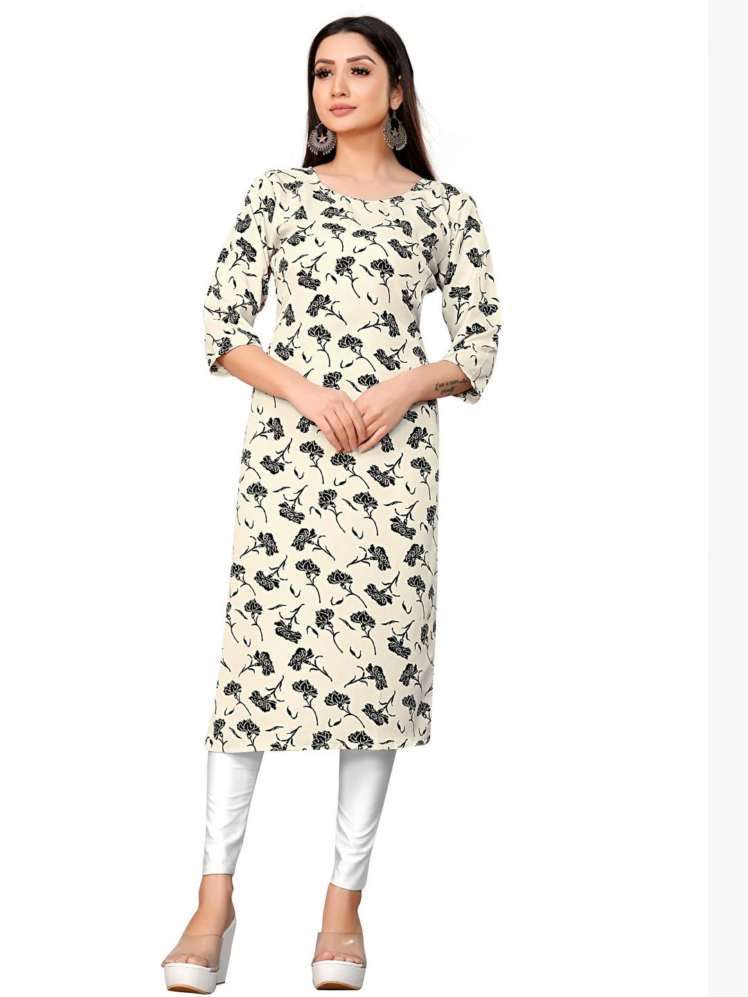 MANTRA DESIGNER Women  Beige Crepe Kurtas