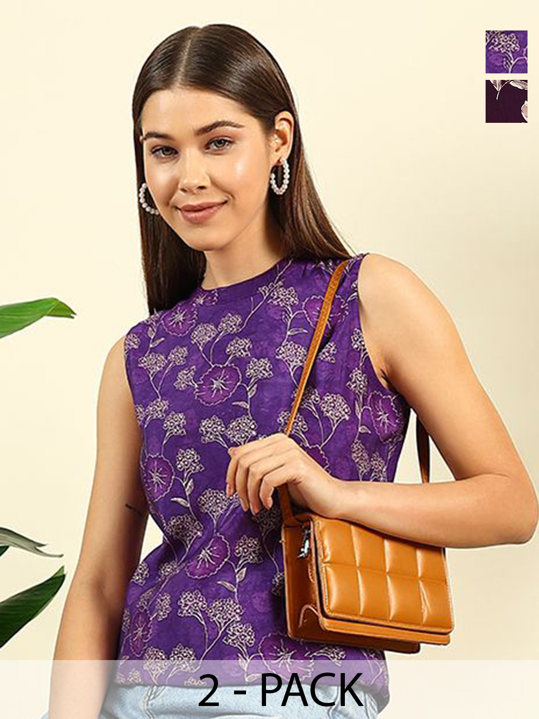 THE FAB FACTORY Women Pack Of 2Floral Print Top